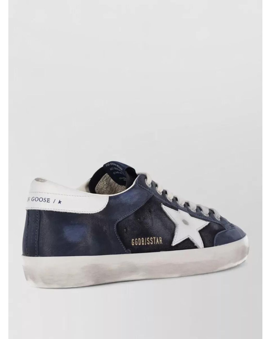 Golden Goose Deluxe Brand Blue Leather Low-Top Sneakers for men