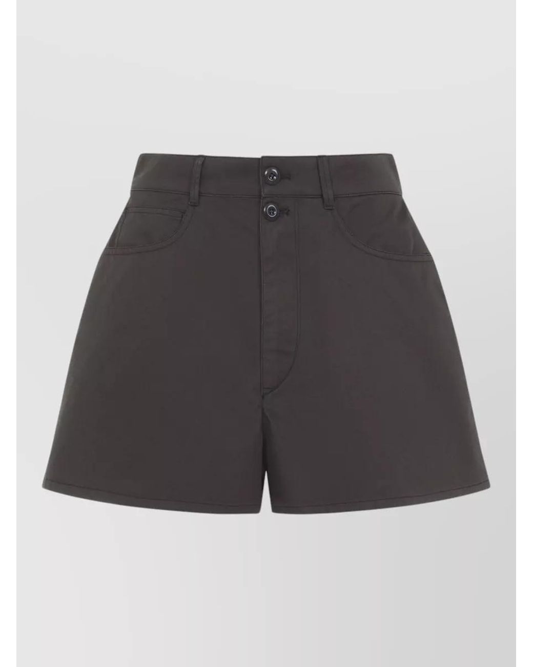 Lemaire Gray Cotton Relaxed-Fit Straight-Leg Shorts