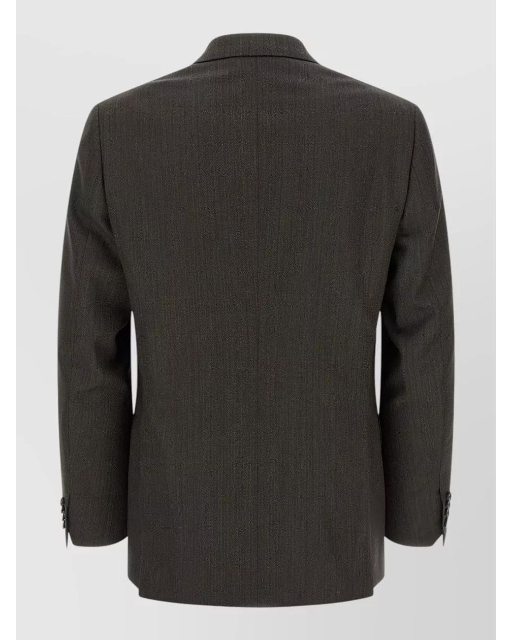 Brioni Black Wool Double Breasted Coat for men