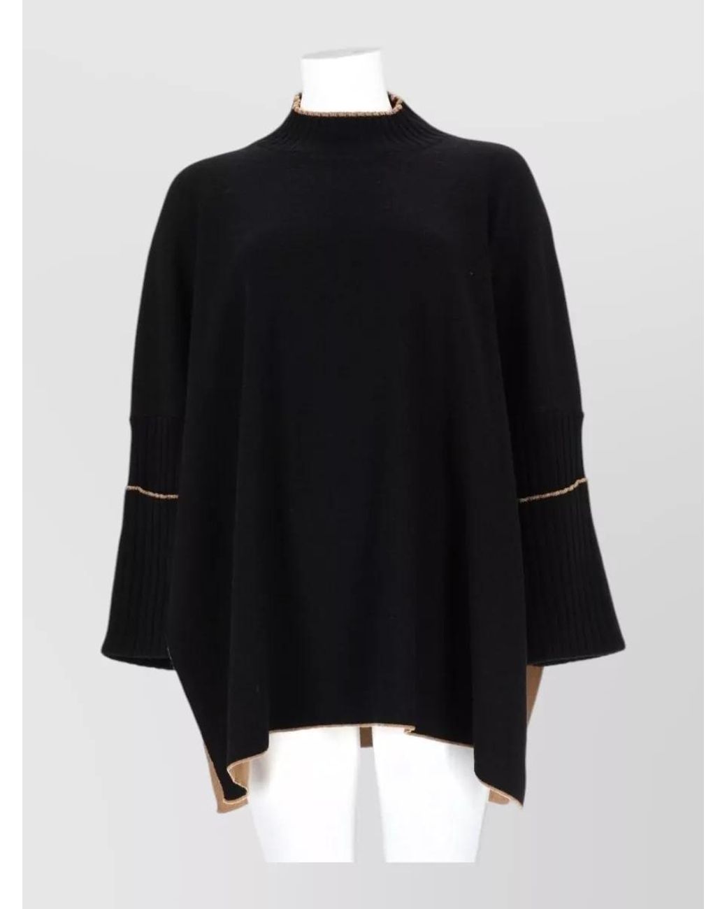 Herno Black Oversized Wool Sweater