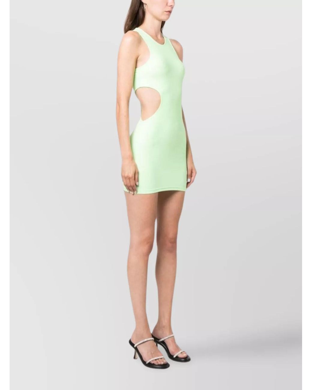 Reina Olga Green Cutout Sleeveless Mini Dress