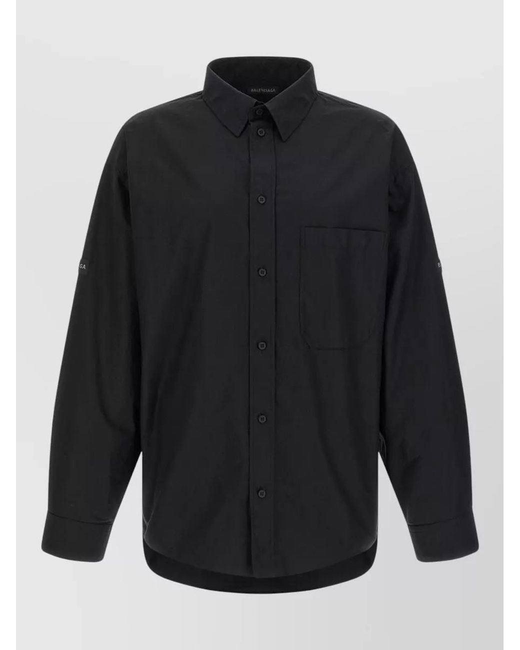 Balenciaga Blue Logo Patch Shirt for men