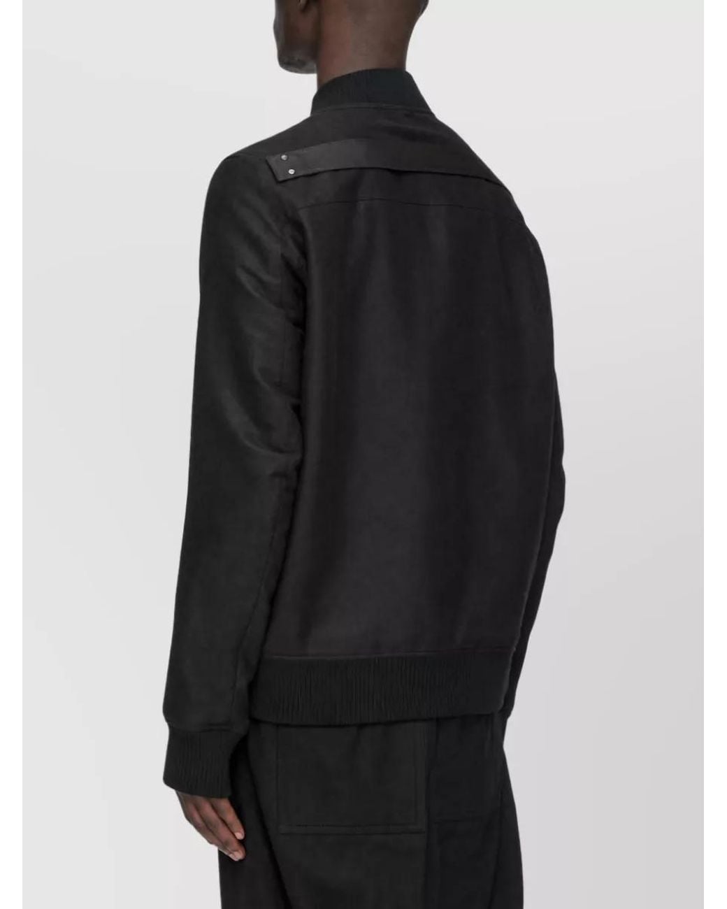 Rick Owens Black Heizer Flight Bomber Jacket for men