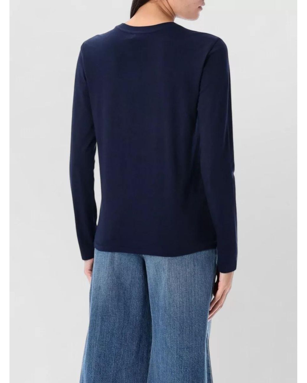 Polo Ralph Lauren Blue Long-Sleeve Cotton Jersey T-Shirt