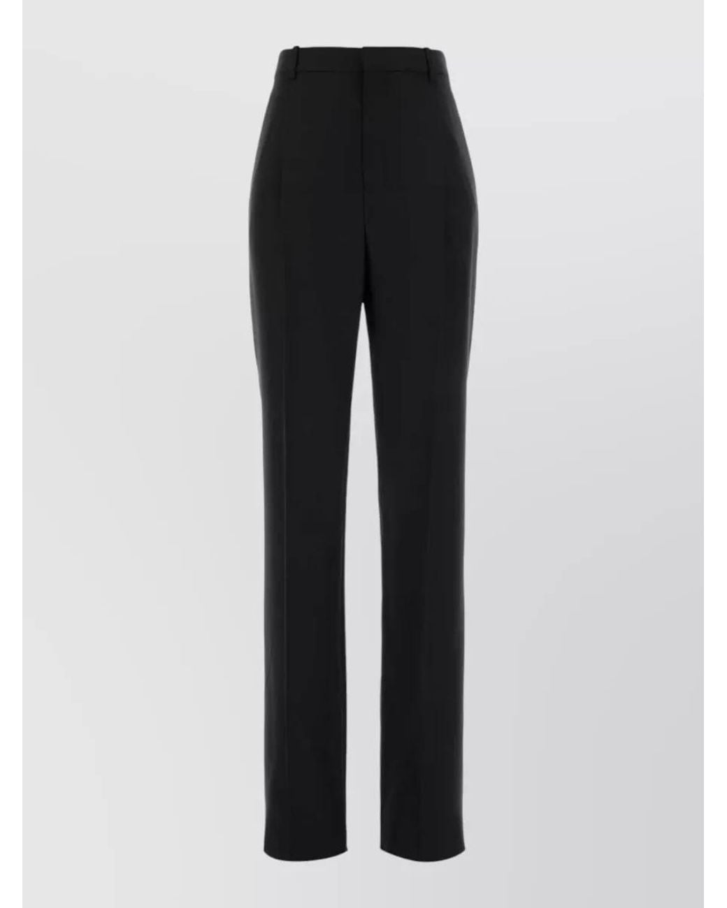 Saint Laurent Black Wool Tailored Trousers