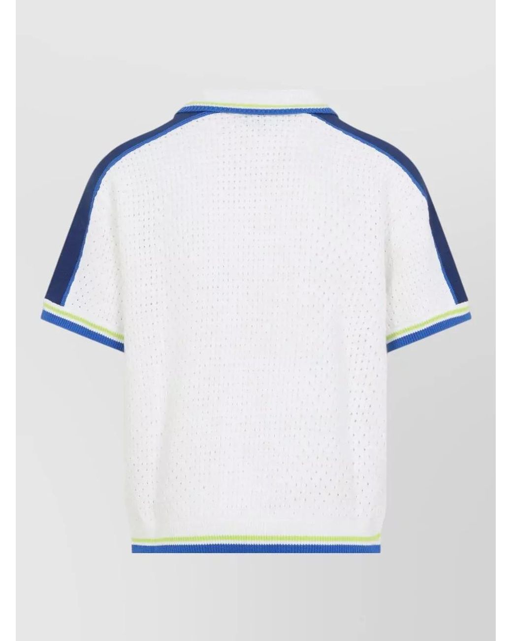 Casablanca Blue Crochet Short-Sleeve Shirt for men