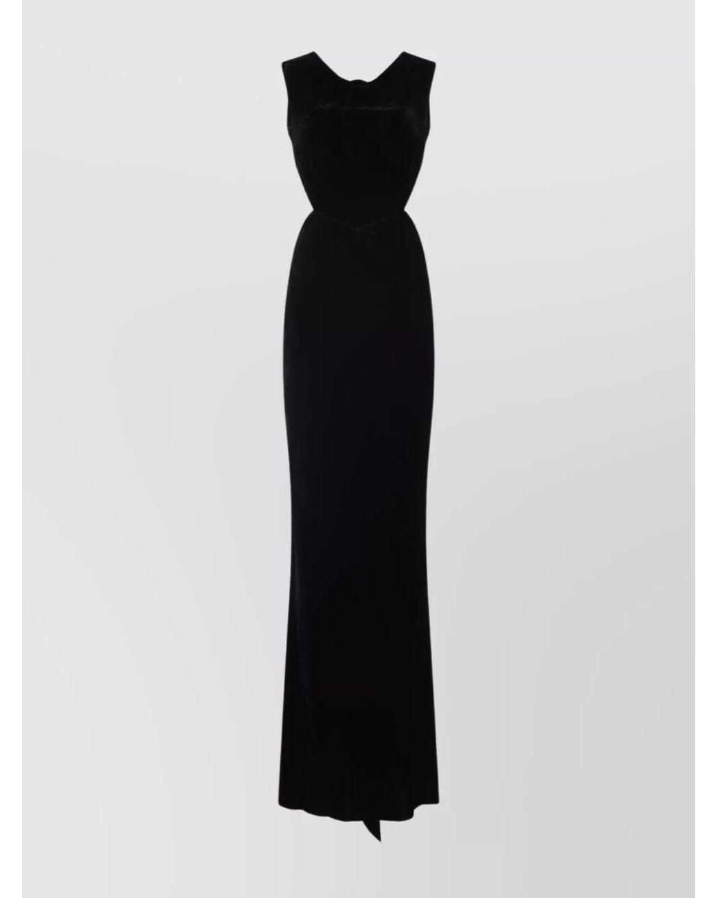 Rick Owens Black Silk-Blend Sleeveless Open-Back Maxi Dress