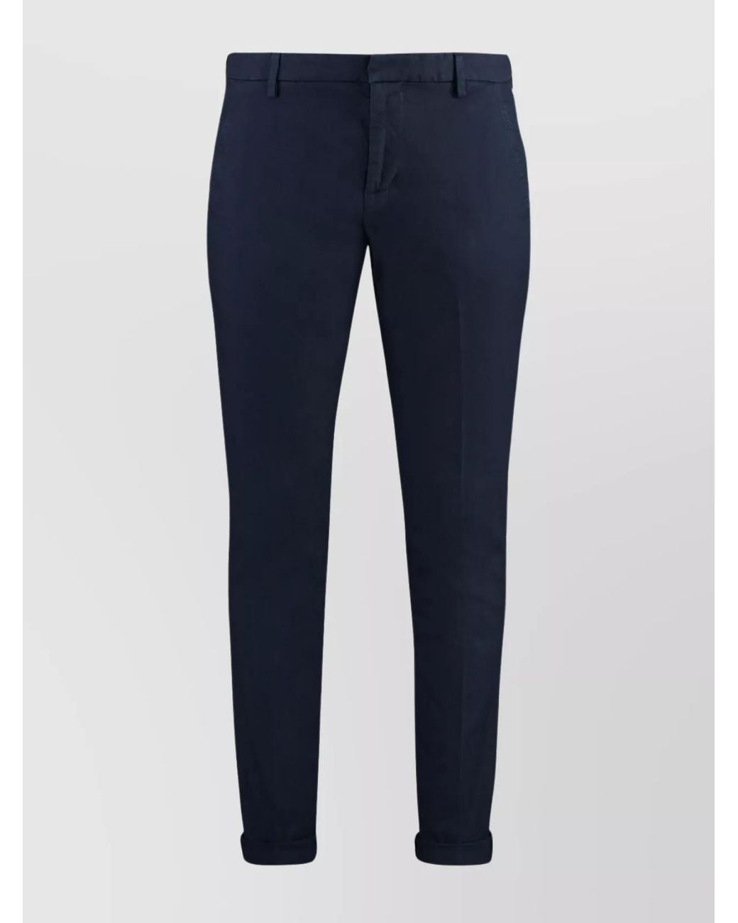 Dondup Blue Cotton Chino Trousers for men