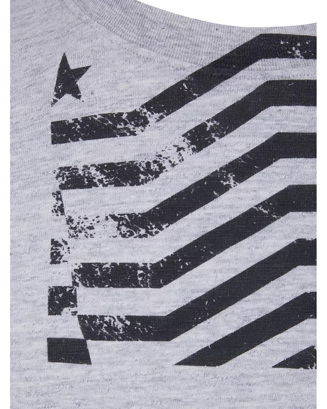 Golden Goose Deluxe Brand Gray Printed Cotton Jersey T-Shirt for men