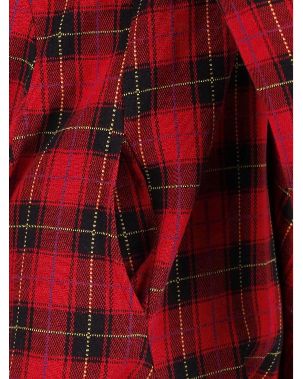 Comme des Garçons Red Knee-Length Single-Breasted Coat