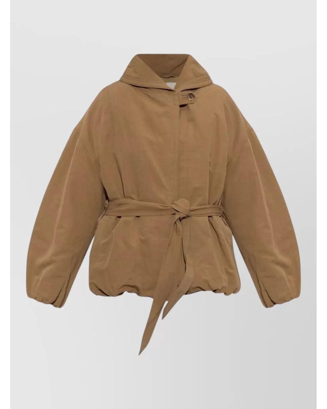 Isabel Marant Natural Voilinda Oversized Belted Jacket
