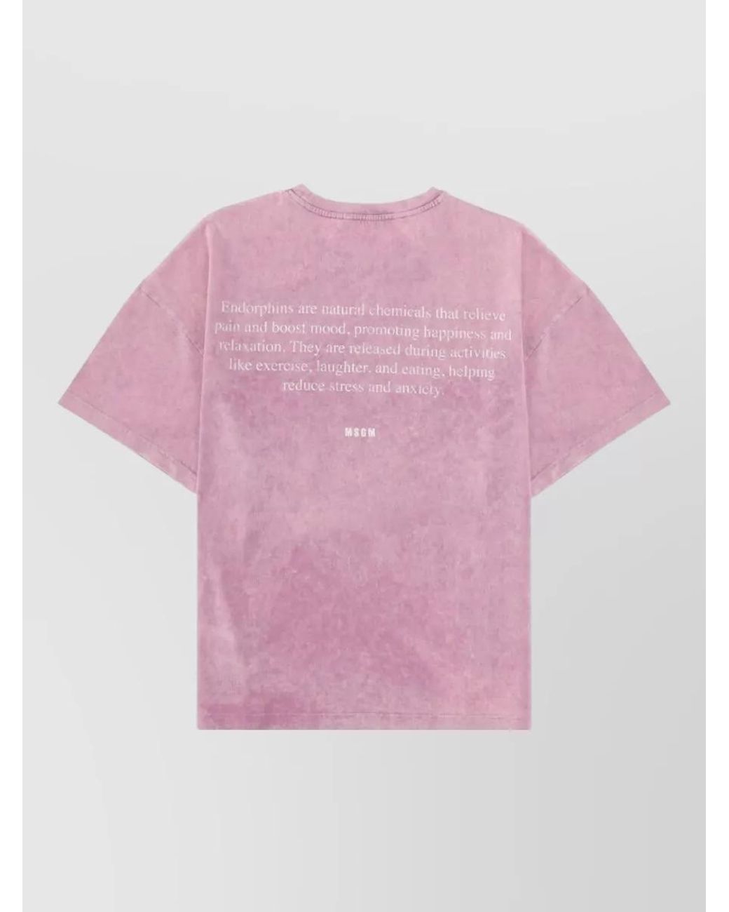 MSGM Pink Endorphin Cotton T-Shirt for men