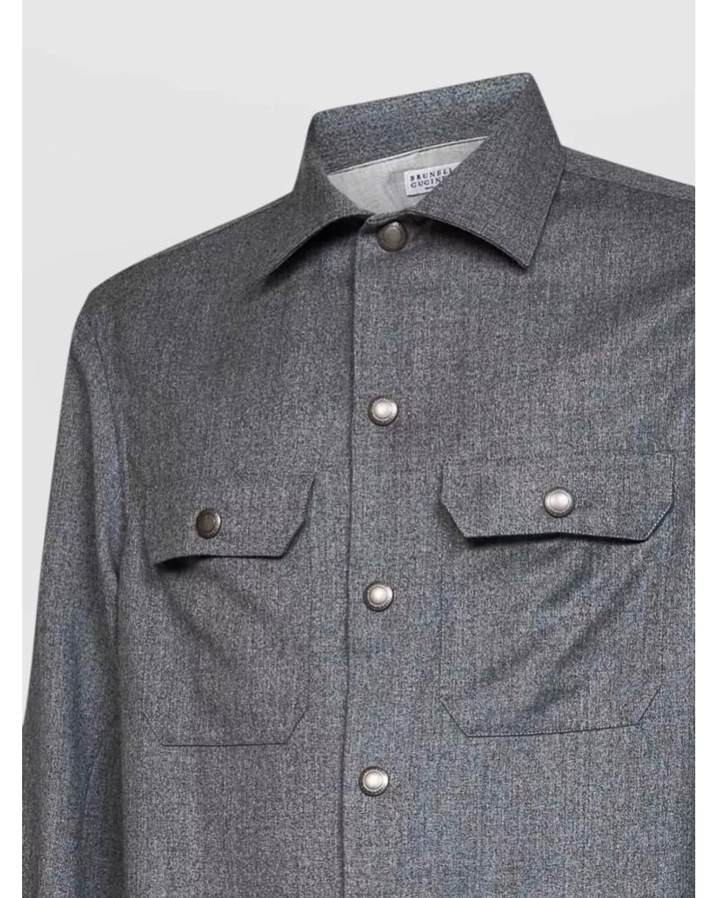 Brunello Cucinelli Gray Shirt for men