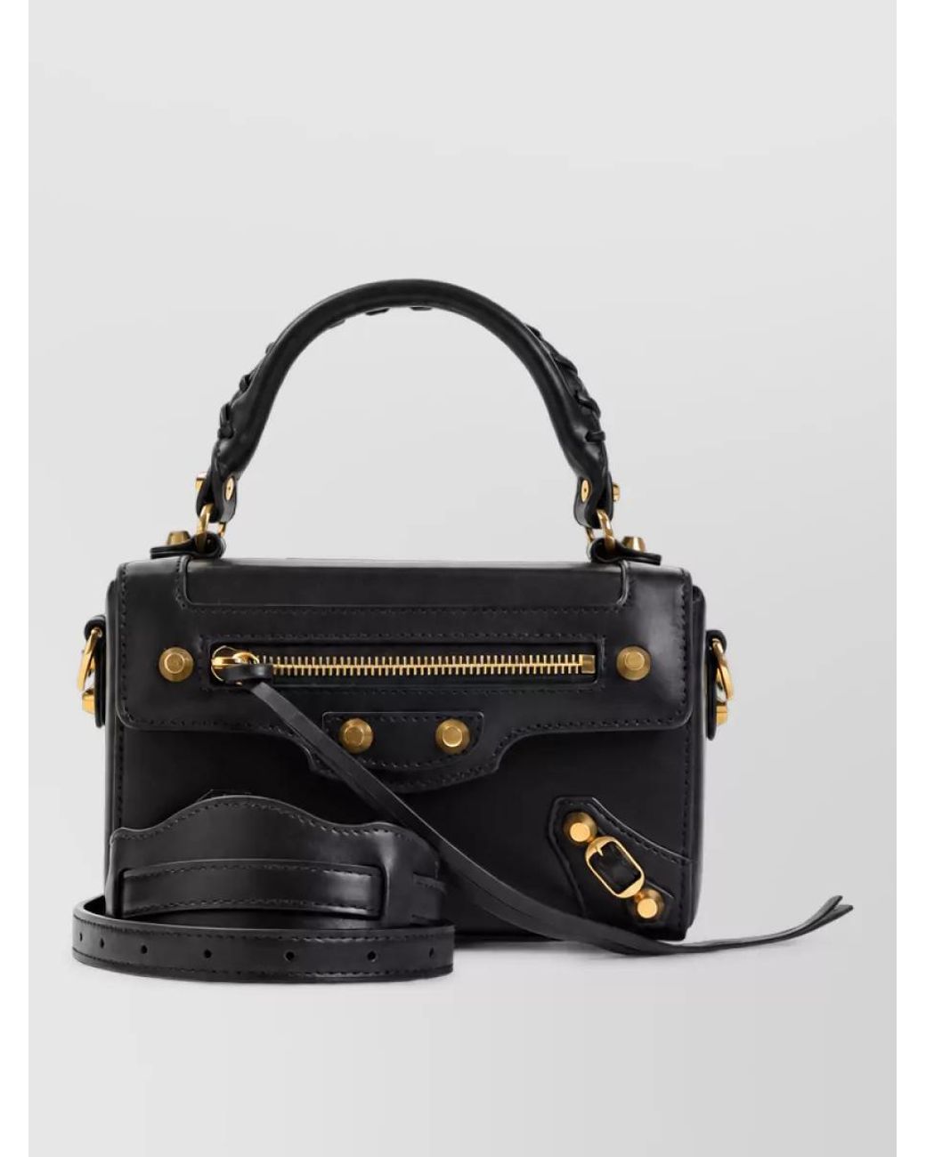 Balenciaga Black Le City Mini Leather Shoulder Bag