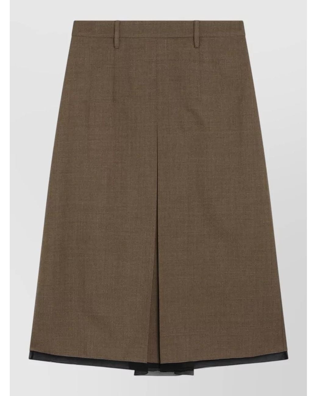 Prada Brown Wide-Leg Trousers