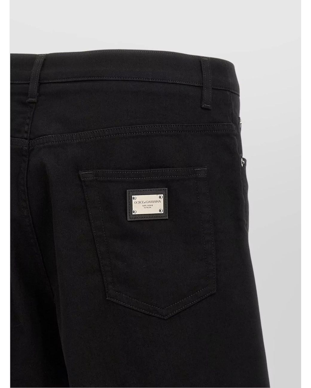 Dolce & Gabbana Black Denim Bermuda Shorts for men