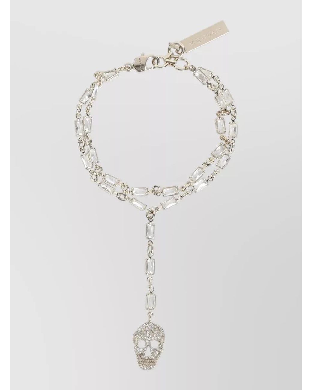 McQueen White Skull Charm Bracelet