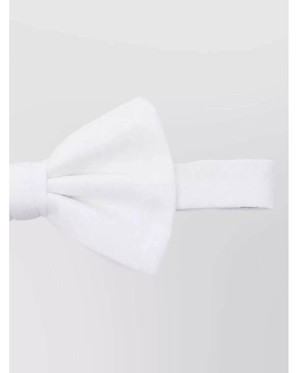 Emporio Armani White Cotton Bow Tie for men