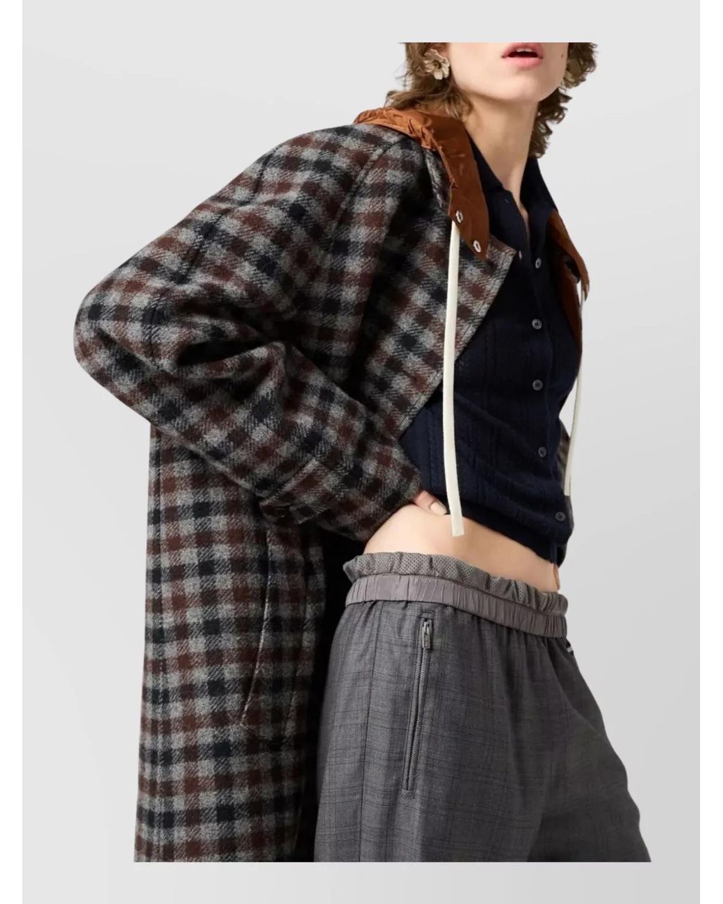 Miu Miu Blue Cashmere Openwork Cardigan