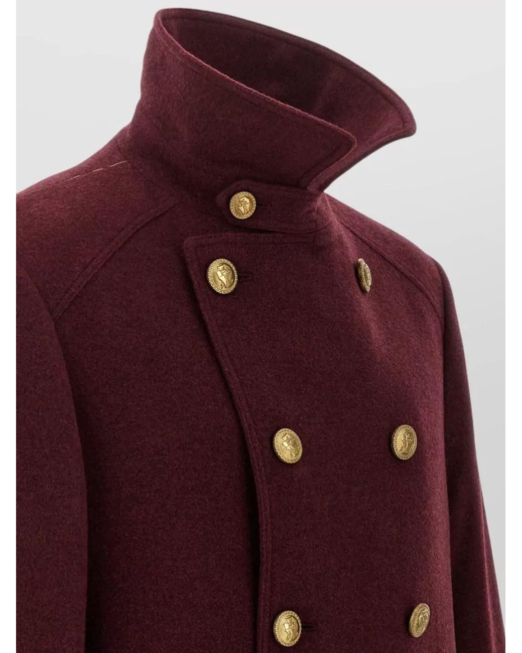 Brunello Cucinelli Red Cashmere Double-Breasted Coat for men