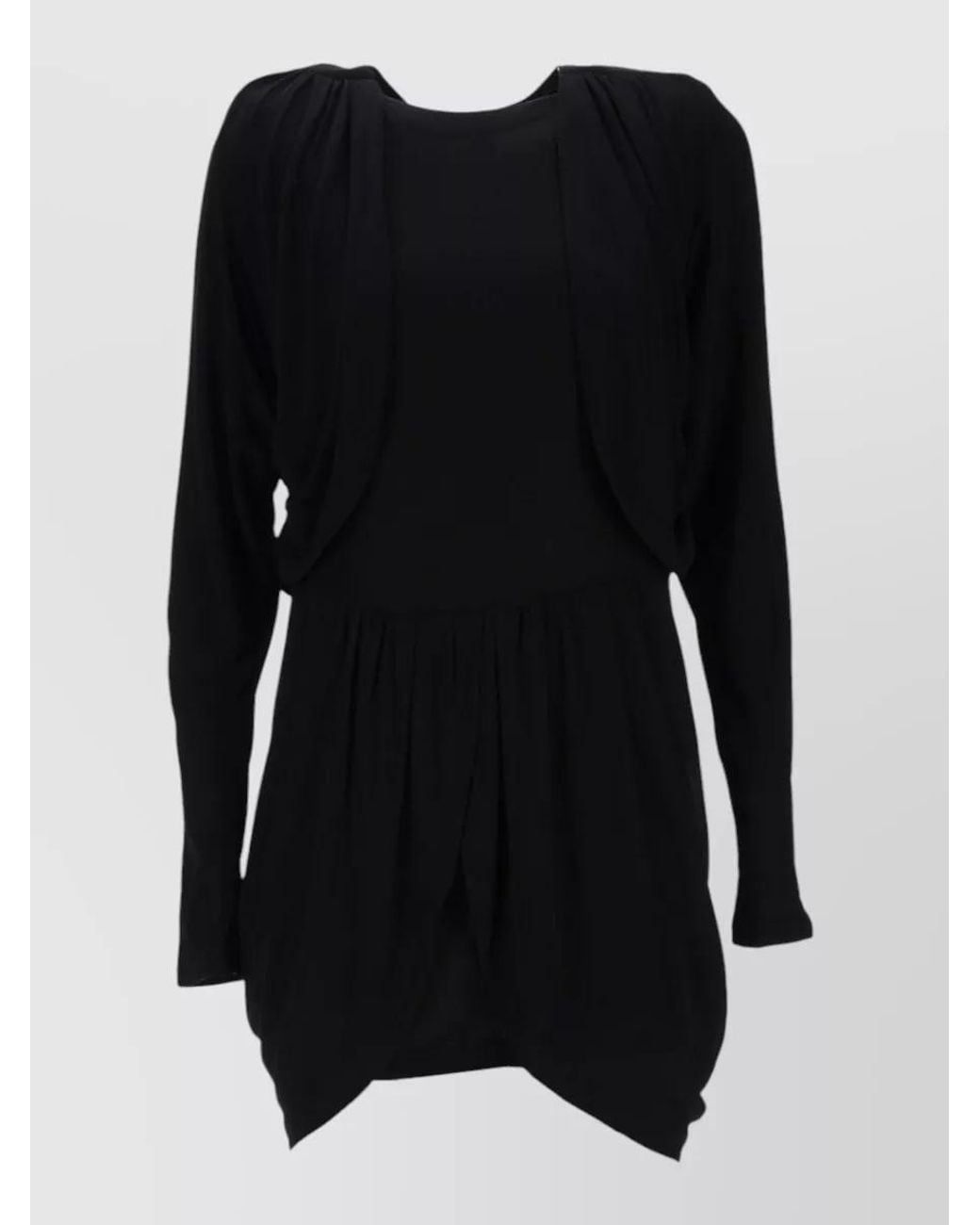 Isabel Marant Black Viscose Fitted Mini Dress