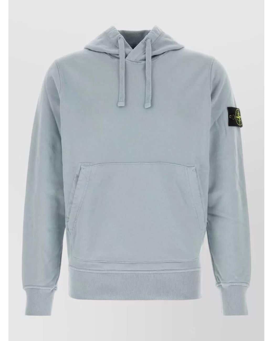 Stone Island Blue Cotton Regular-Fit Hoodie for men