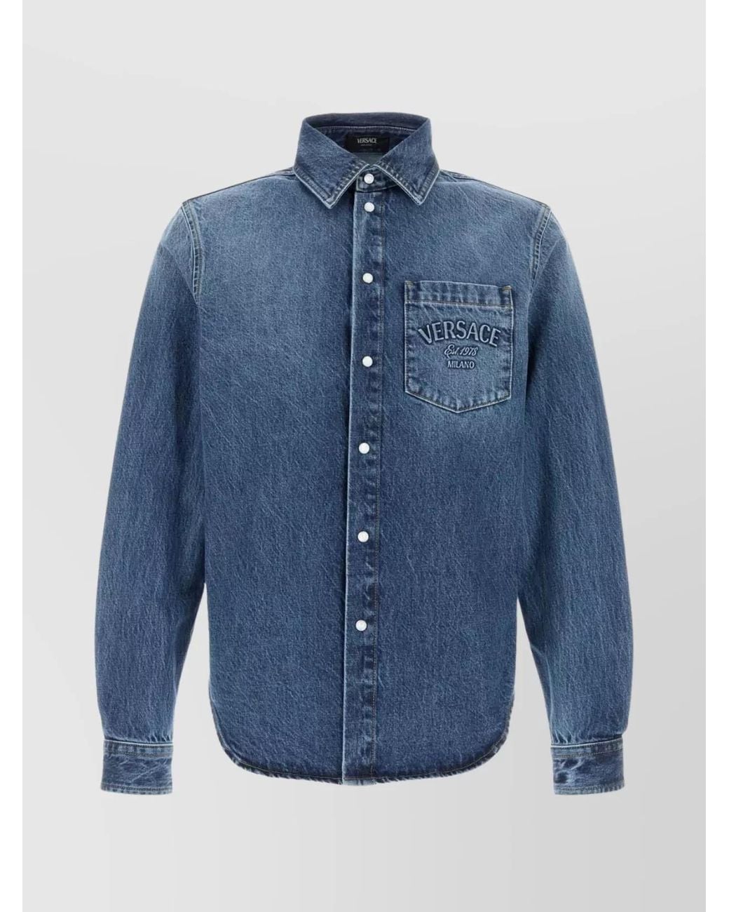 Versace Blue Denim Shirt for men