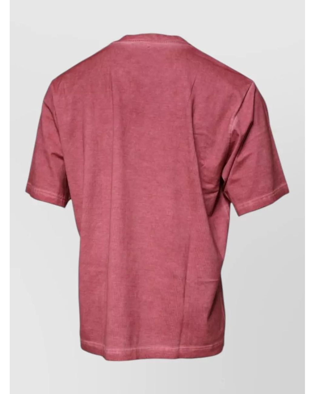 Dolce & Gabbana Pink Logo Print Cotton Crew Neck T-Shirt for men