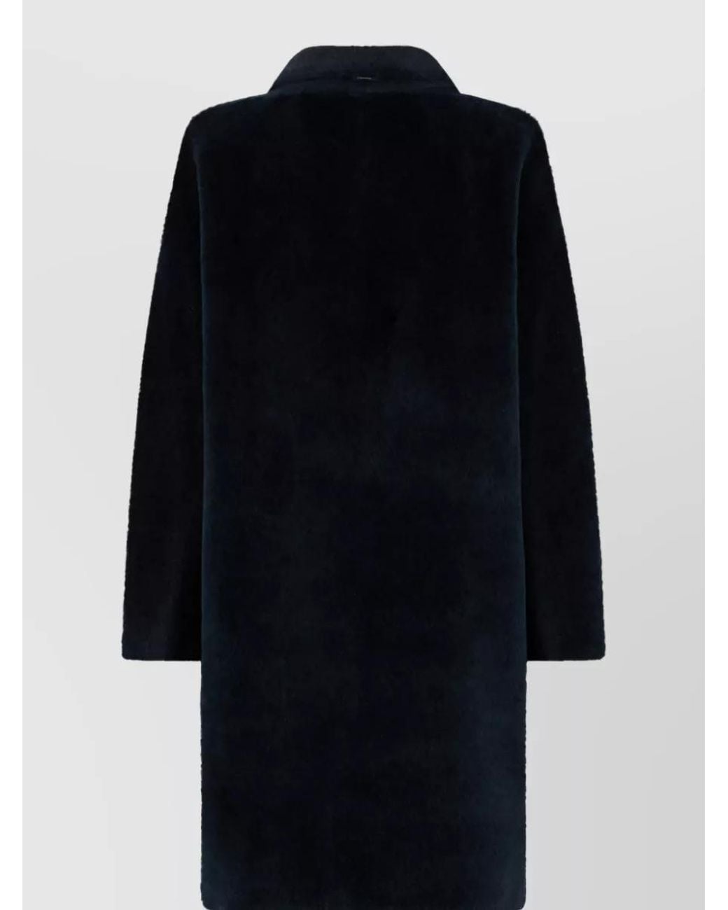 Max Mara Blue Alpaca Wool Double-Breasted Coat