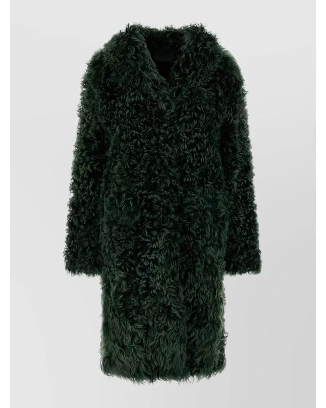 Prada Green Shearling Coat