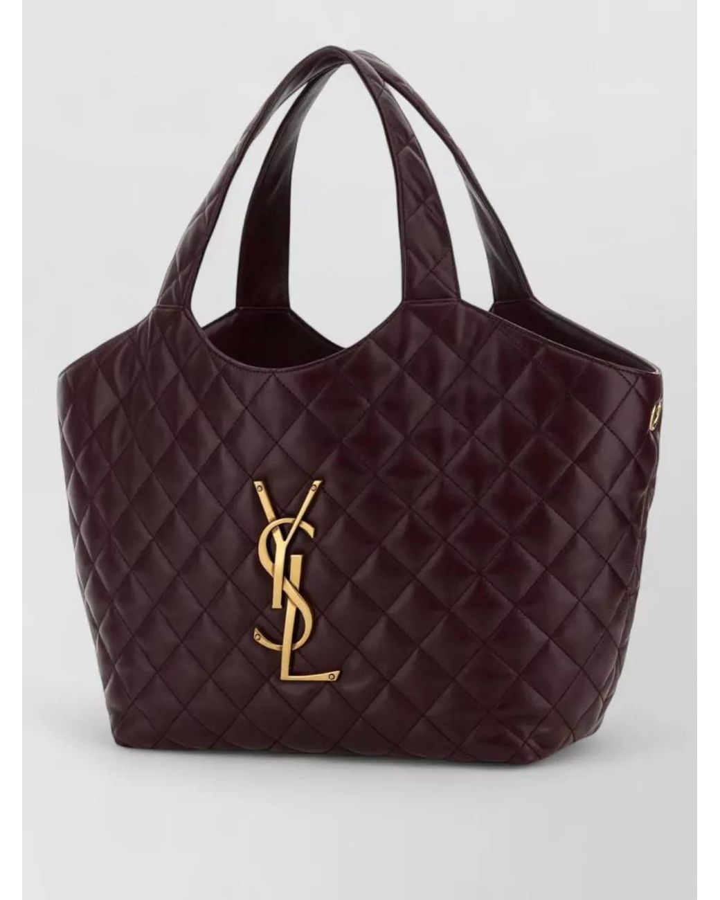 Saint Laurent Purple Icare Medium Leather Shoulder Bag