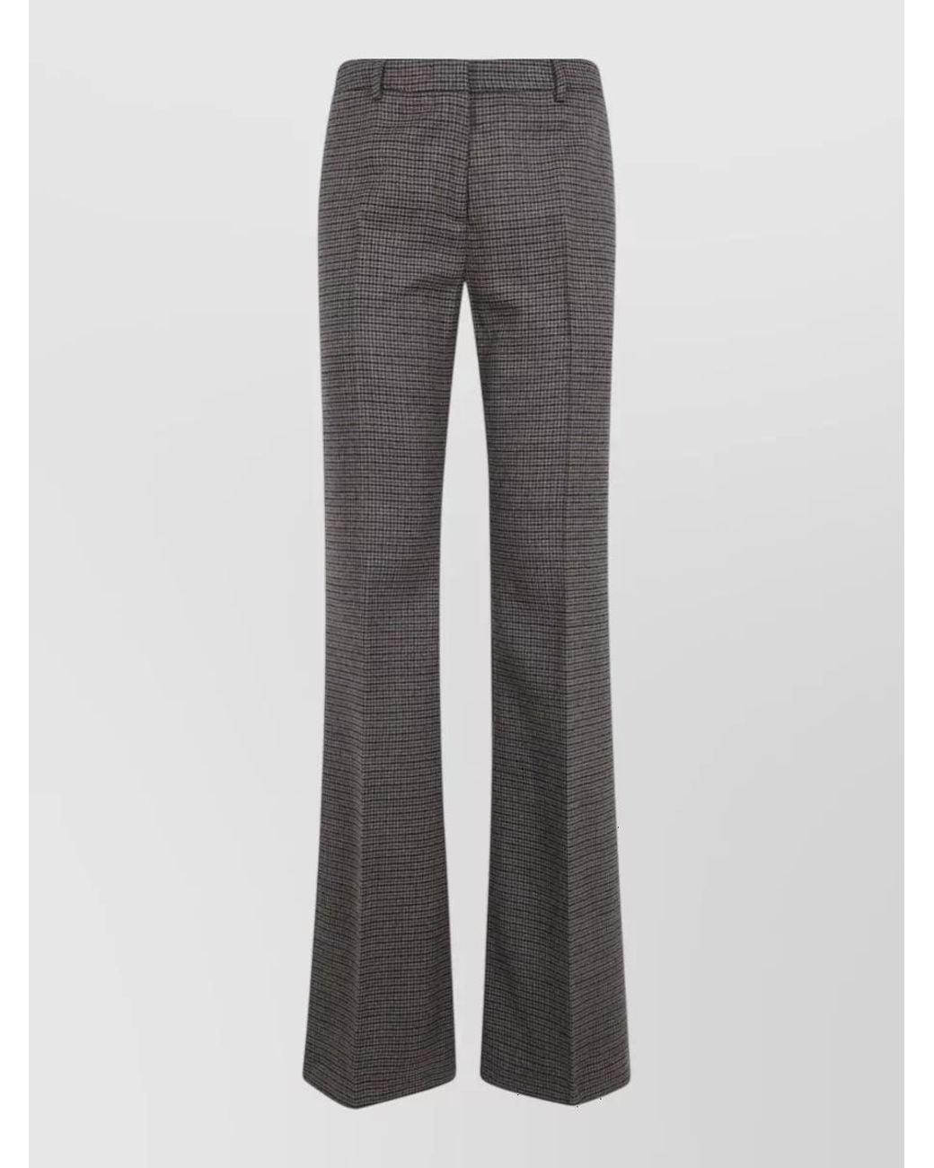 Etro Gray Flared Wool Suit Trousers