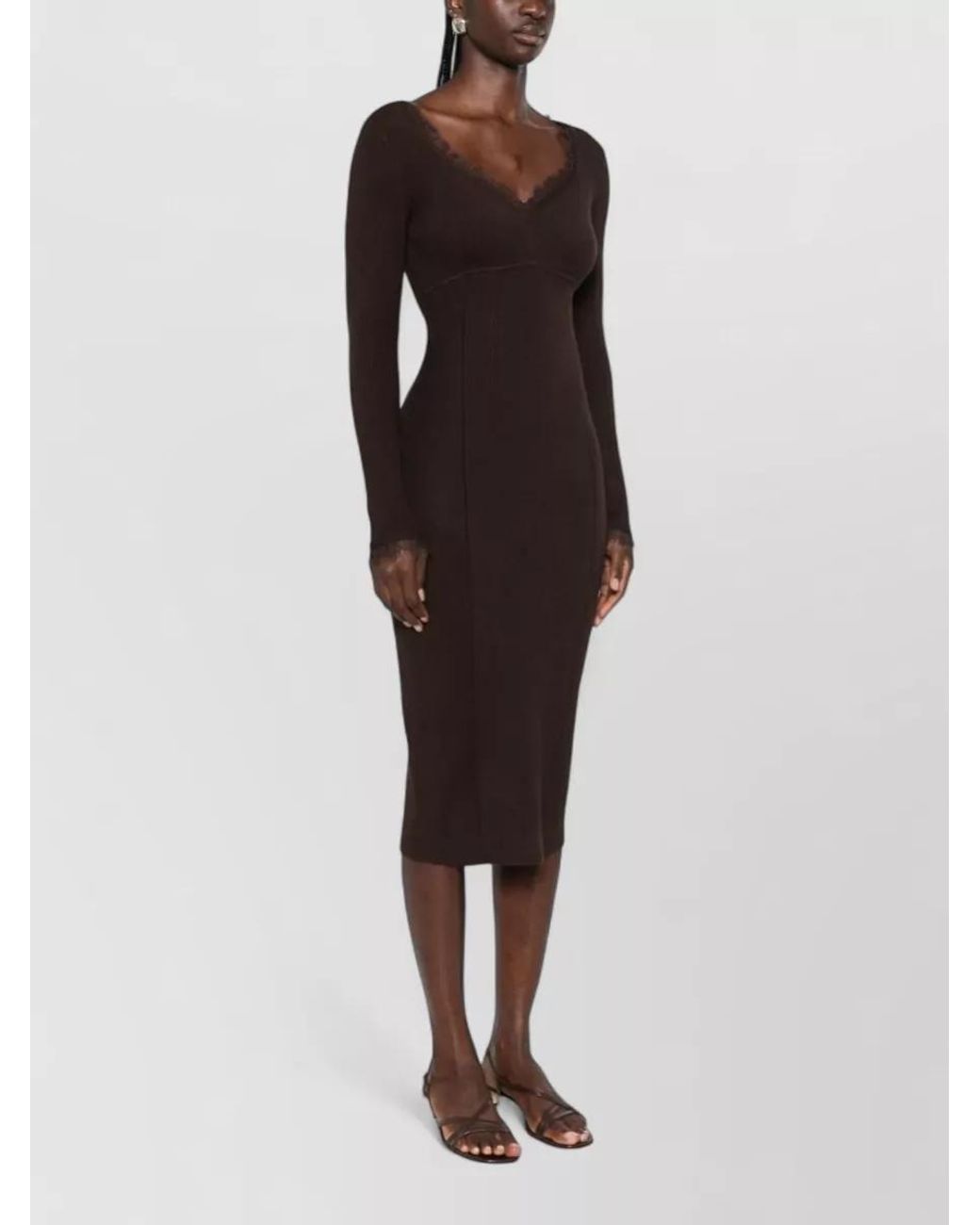Twinset Multicolor Viscose Knit Knee-Length Dress