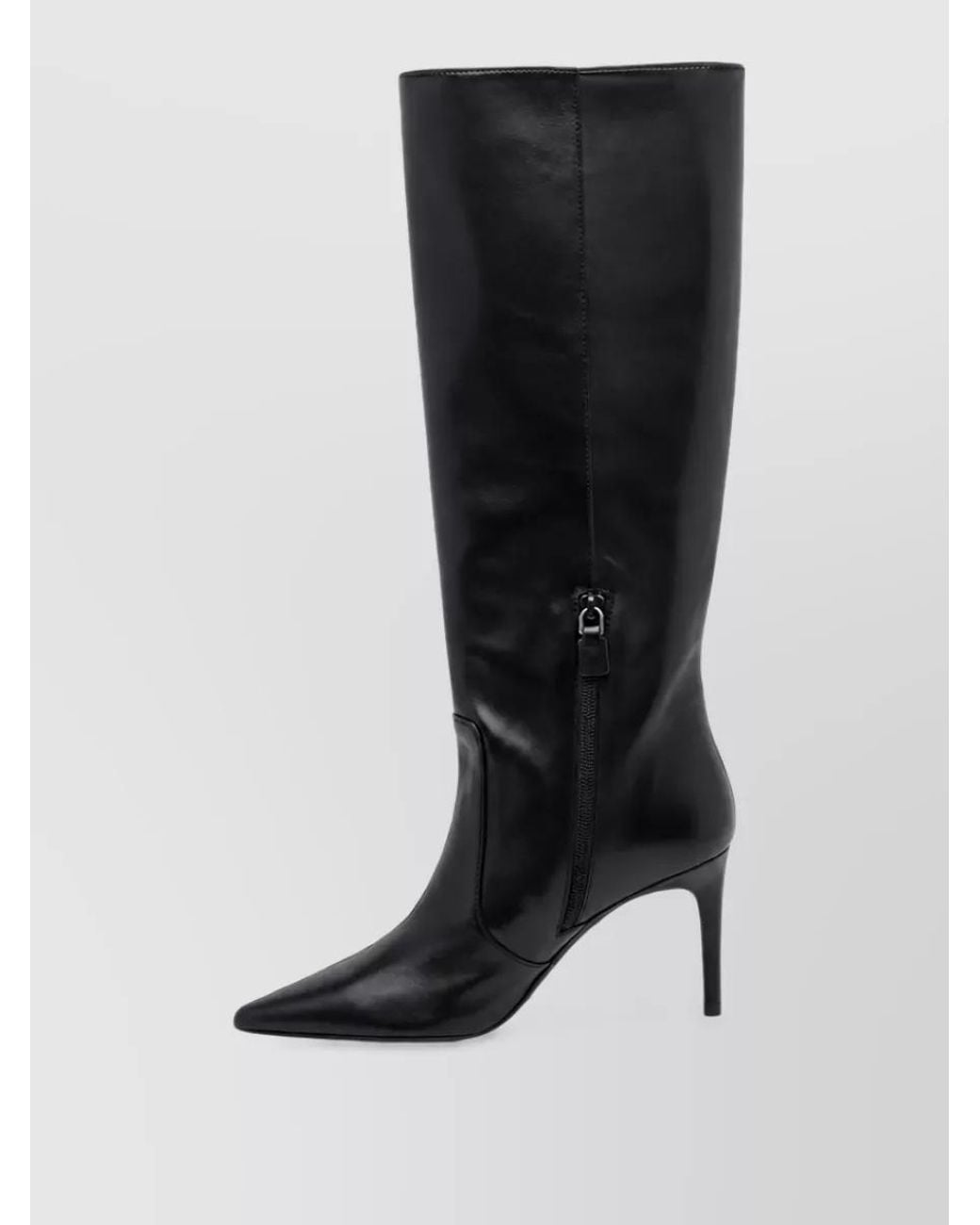Stuart Weitzman Black Leather Knee-High Boots