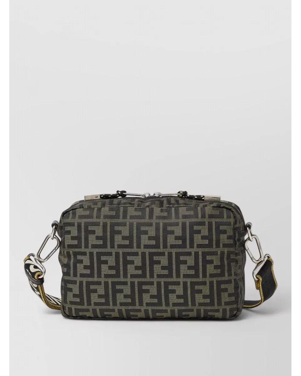 Fendi Gray Monogram Technical Camera Bag for men