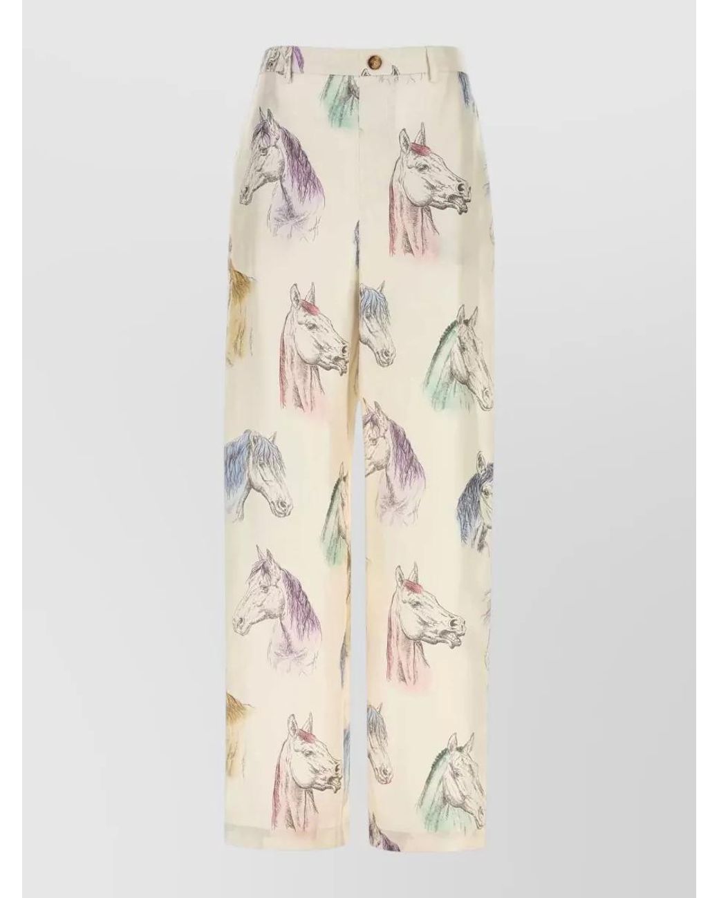 Moschino Natural Silk Printed Pyjama Trousers
