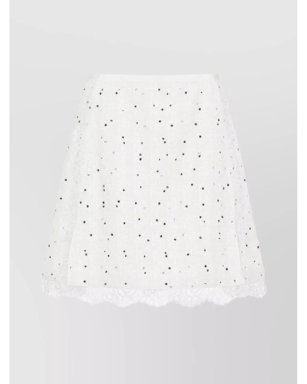 Giambattista Valli White Polka-Dot Mini Skirt