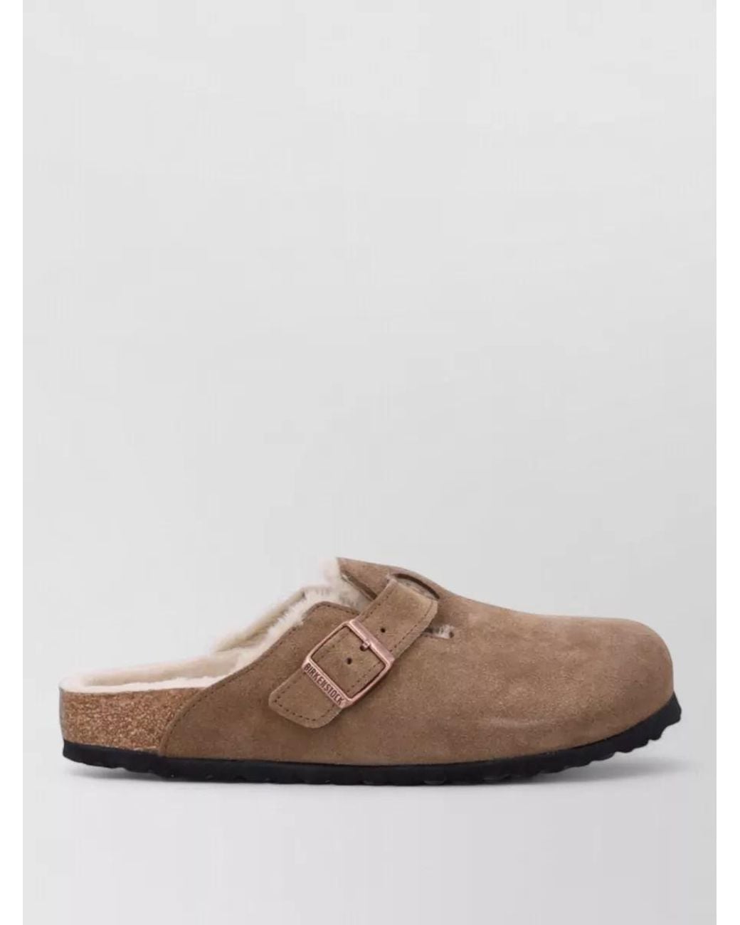 Birkenstock Brown Suede Shearling Mules