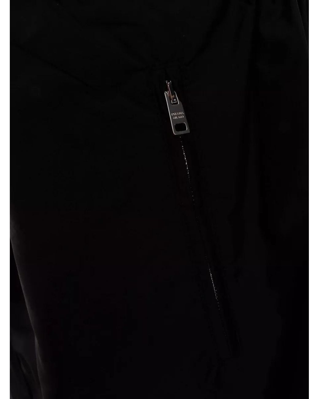 Prada Black Recycled Nylon Zip Dress