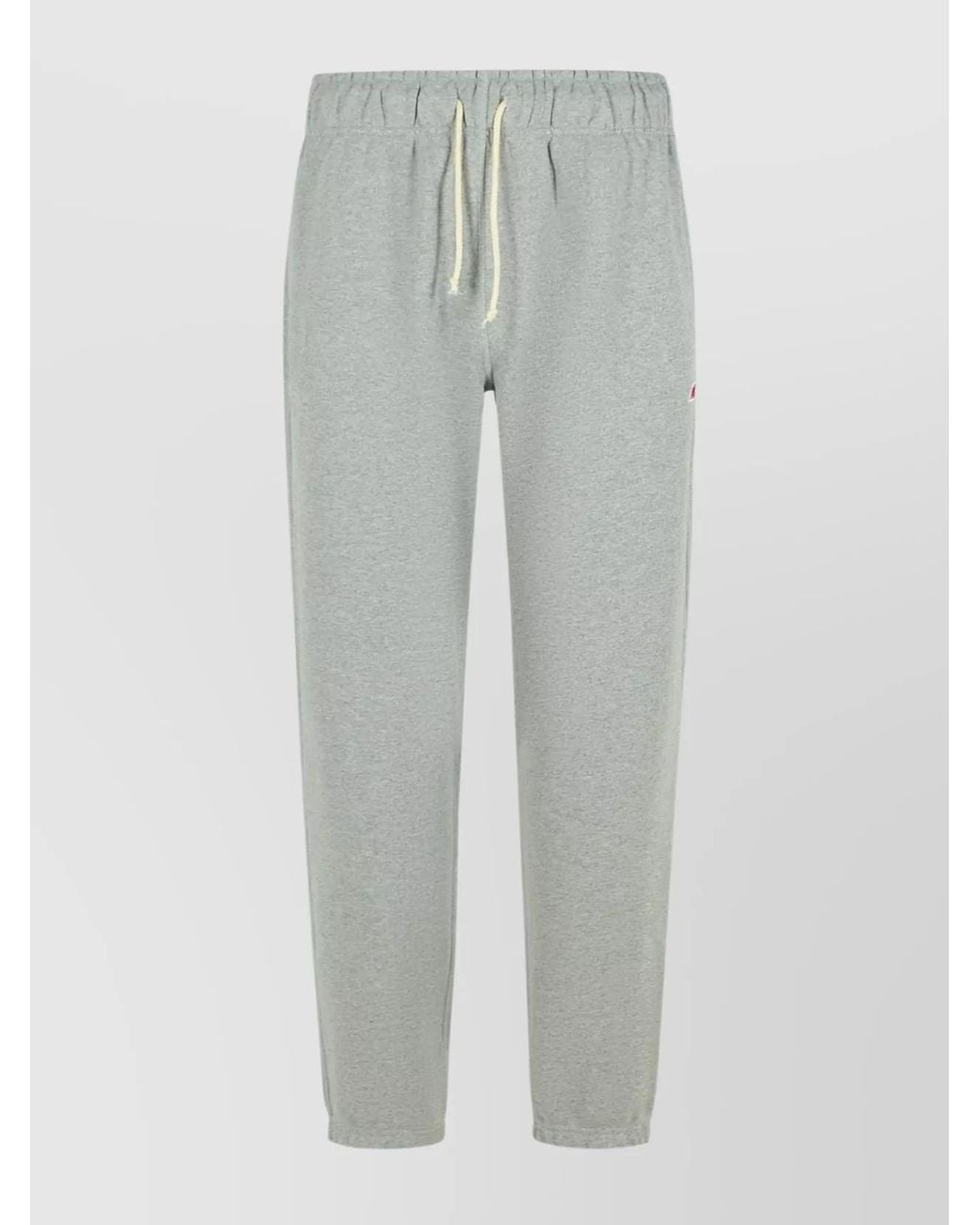 New Balance Gray Cotton Track Pants for men
