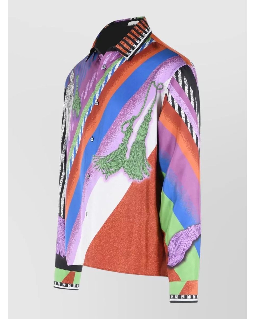 Versace Blue Silk Shirt for men