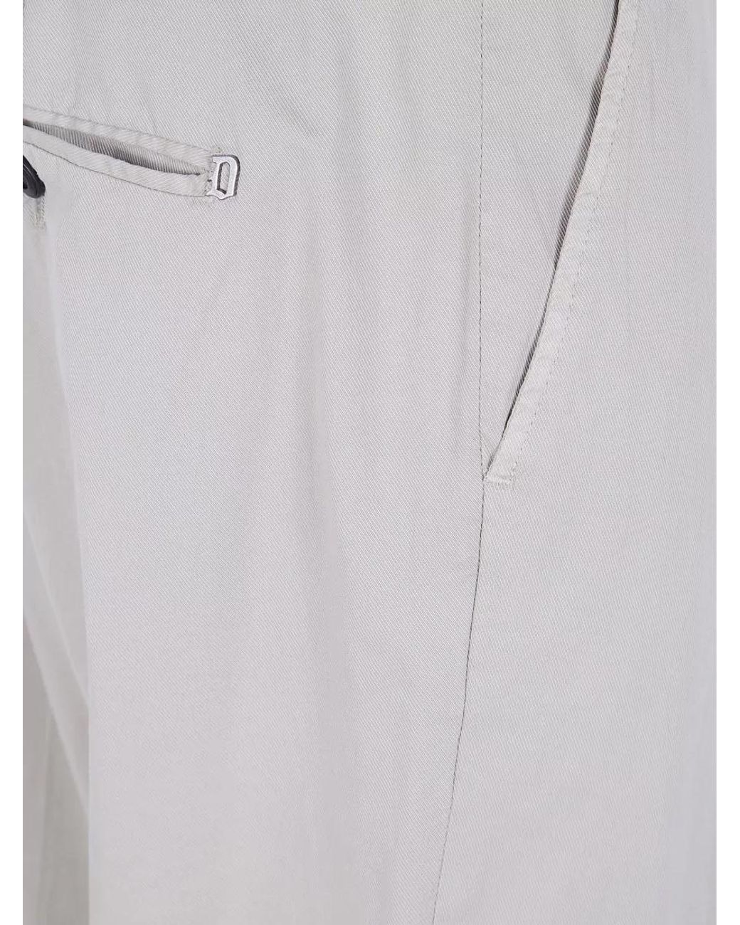 Dondup Gray Regular Chino Straight-Leg Trousers for men