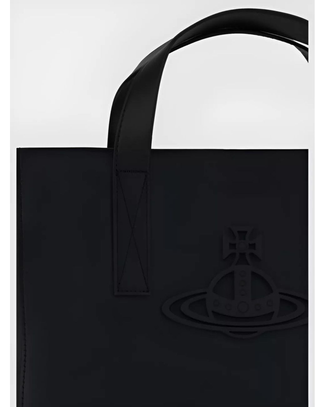 Vivienne Westwood Black Medium Leather Tote Bag