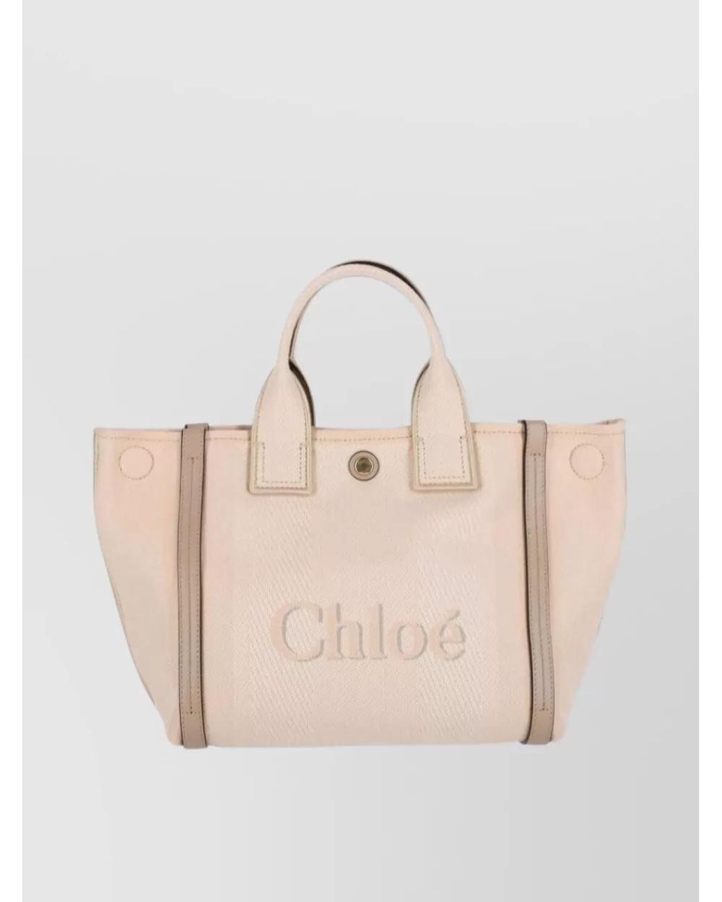 Chloé Natural Carry Small Canvas Tote Bag