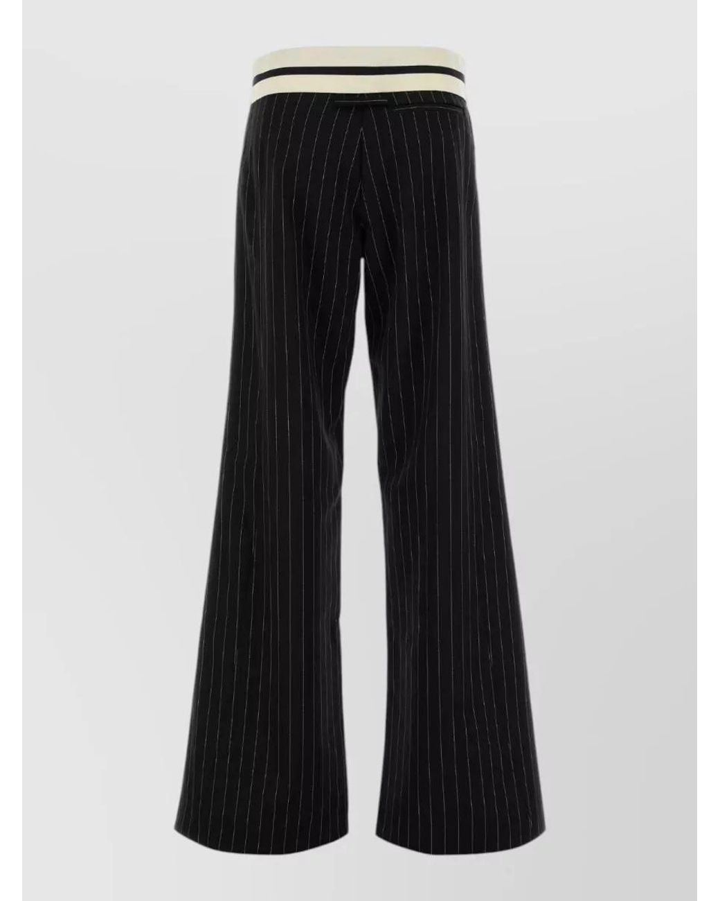 Jean Paul Gaultier Black Wool Wide-Leg Trousers