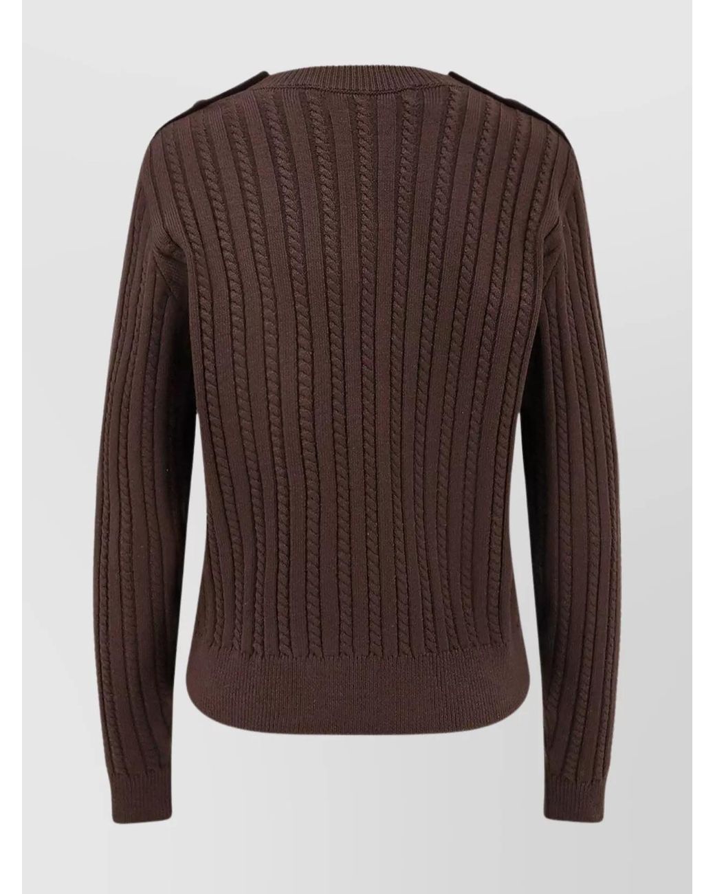 Golden Goose Deluxe Brand Brown Virgin Wool Ribbed Crewneck Sweater