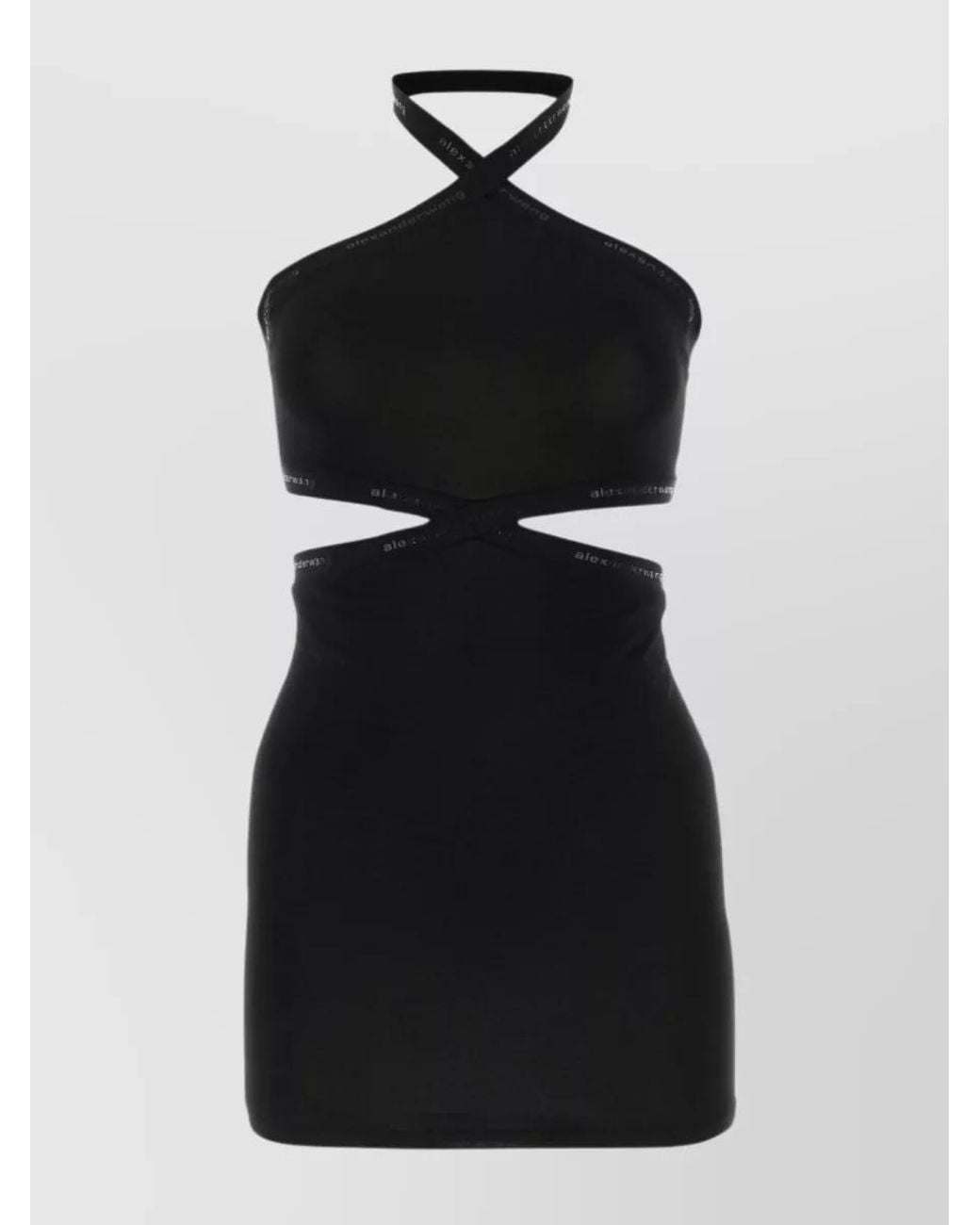Alexander Wang Black Asymmetric Cutout Mini Dress