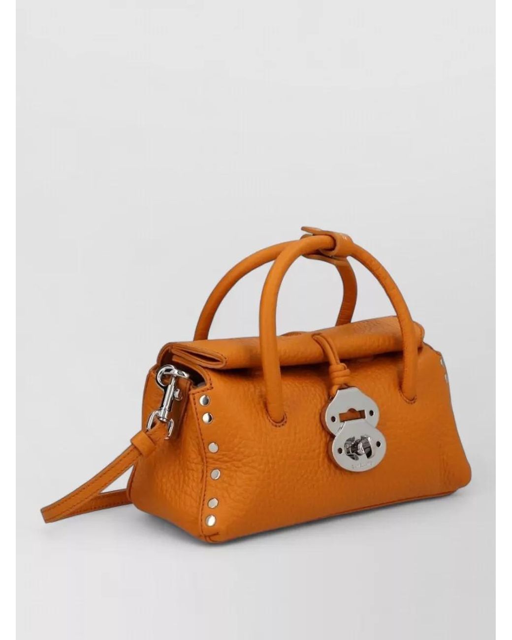 Zanellato Orange Leather Shoulder Bag