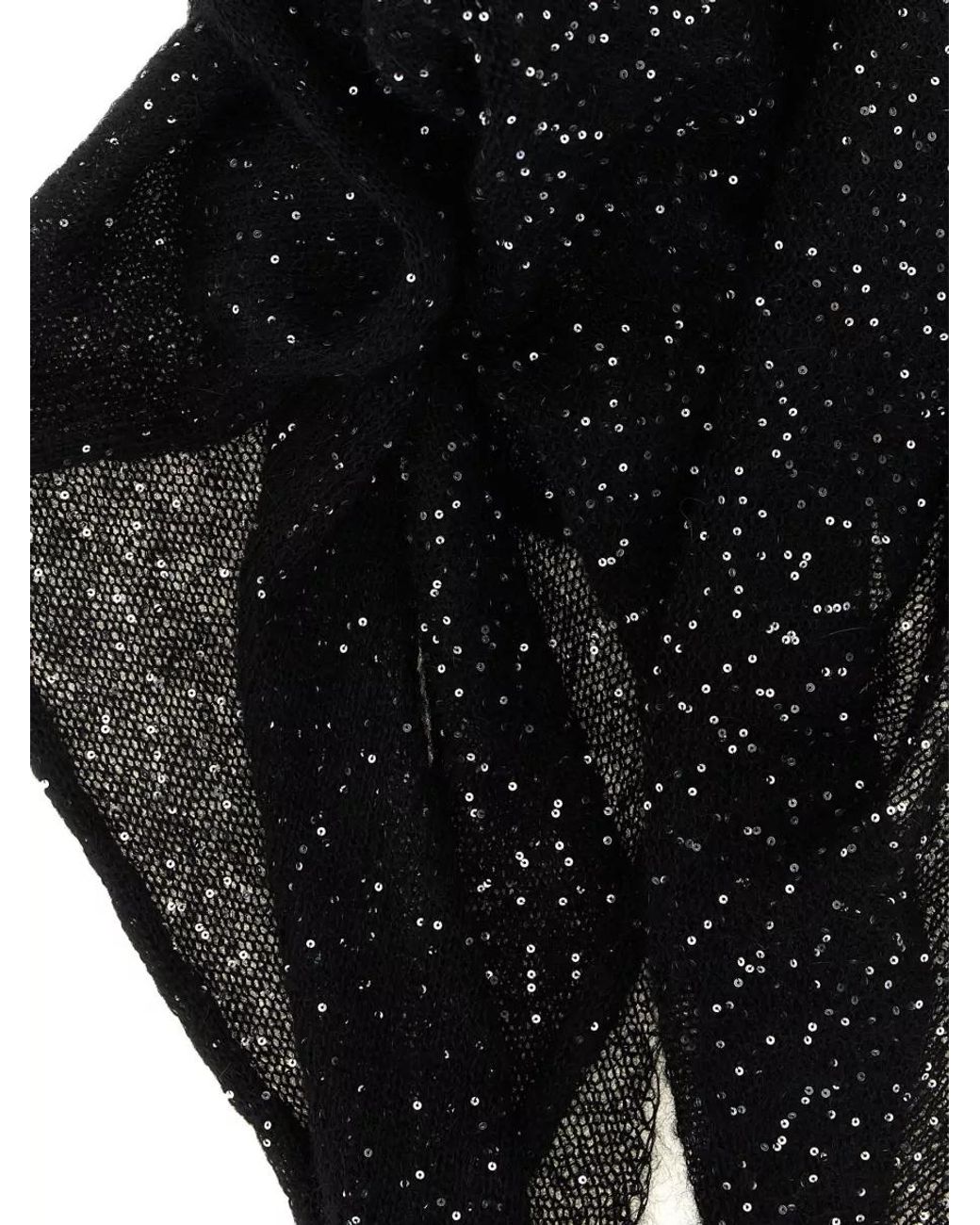 Nude Black Sequin Scarf