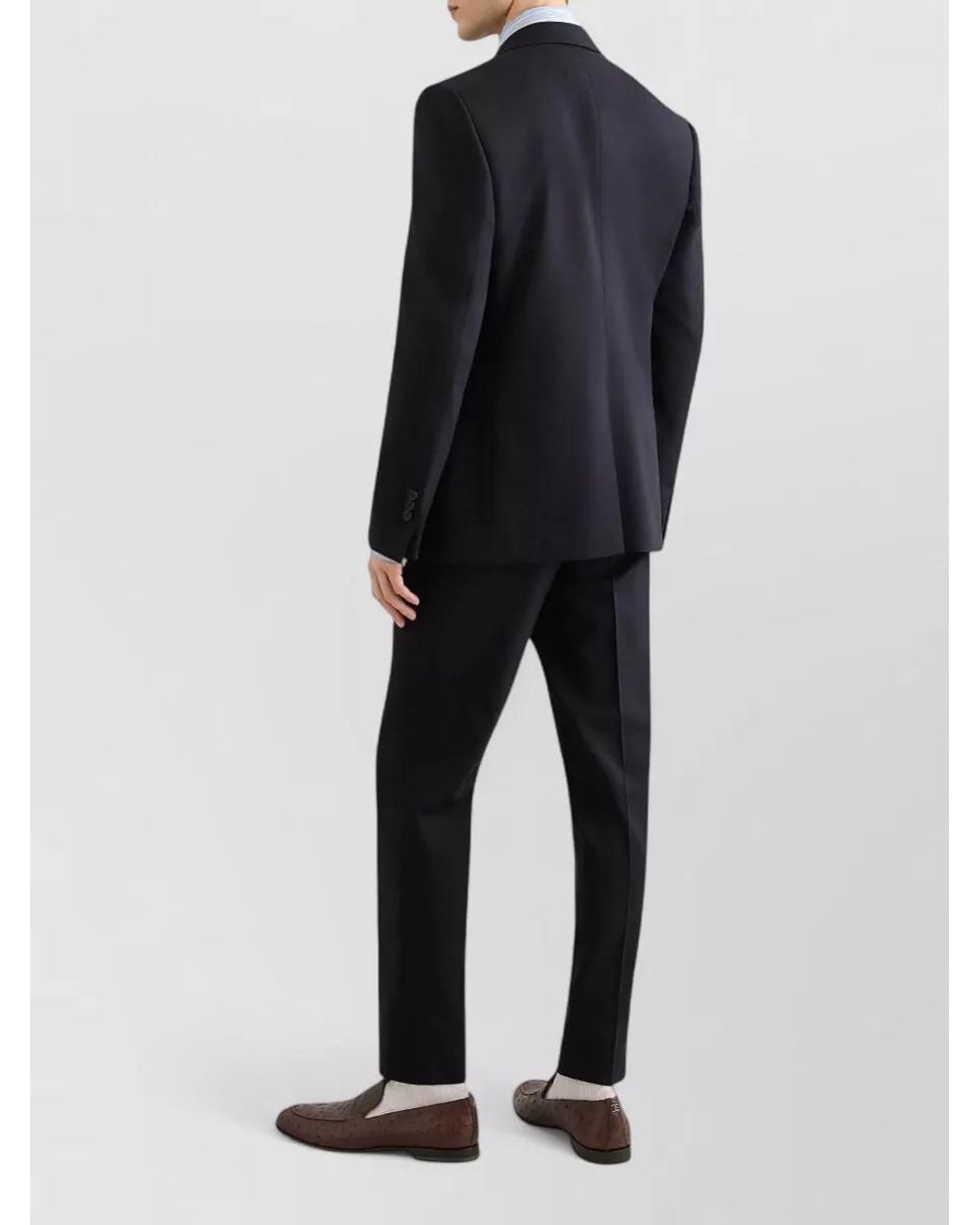 Dolce & Gabbana Blue Virgin Wool Single-Breasted Suit for men